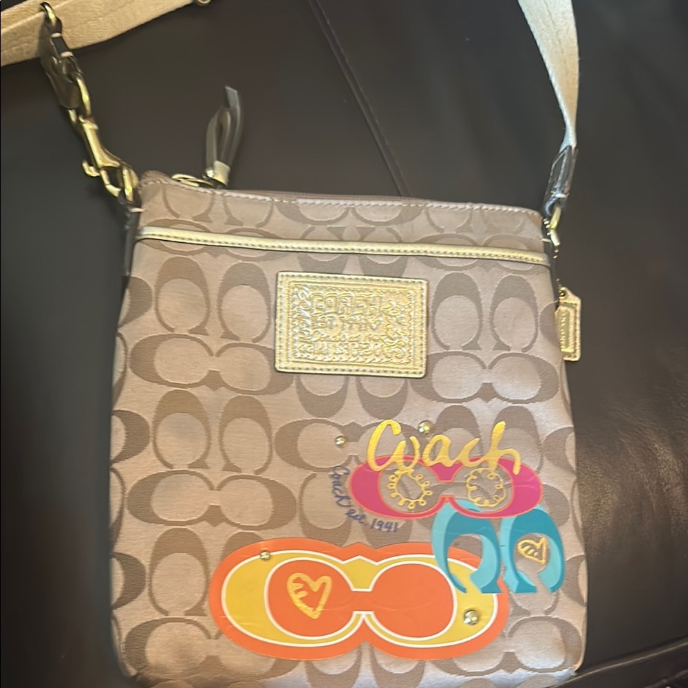 Coach Multicolor Signature Crossbody Bag